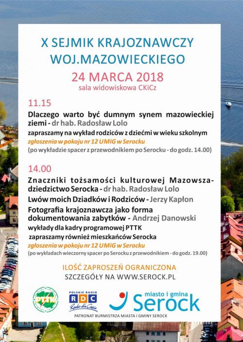 plakat zapraszający na X sejmik krajoznawczo-turystyczny