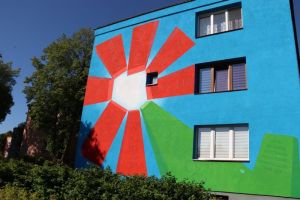 mural upamiętniający 100.rocznicę odzyskania niepodległości przez RP