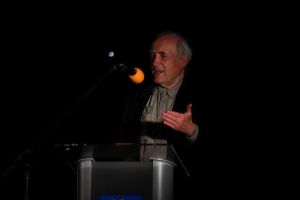 Prof. Janusz Odziemkowski wygłaszający referat dot. Bitwy warszawskiej 1920 roku