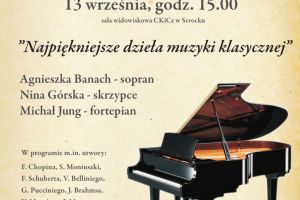 Ad. - „Najpiękniejsze dzieła muzyki klasycznej” - spotkanie z cyklu  Muzyczny Podwieczorek w CKiC
