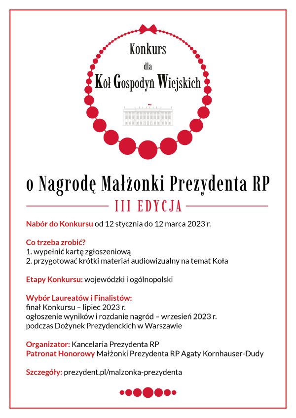 Plakat konkurs Koła Gospodyń Wiejskich