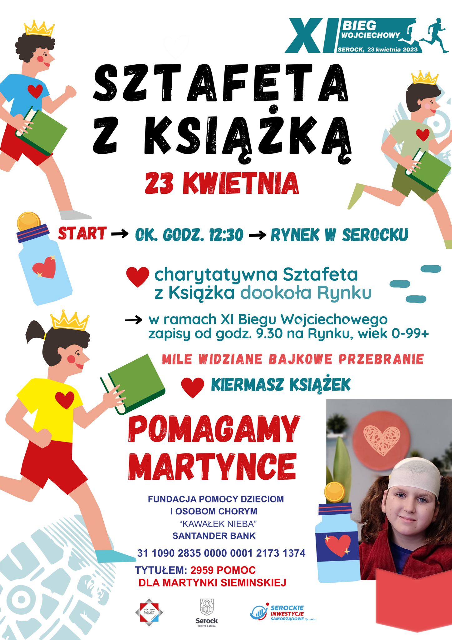 bieg z książką, zbiórka 
