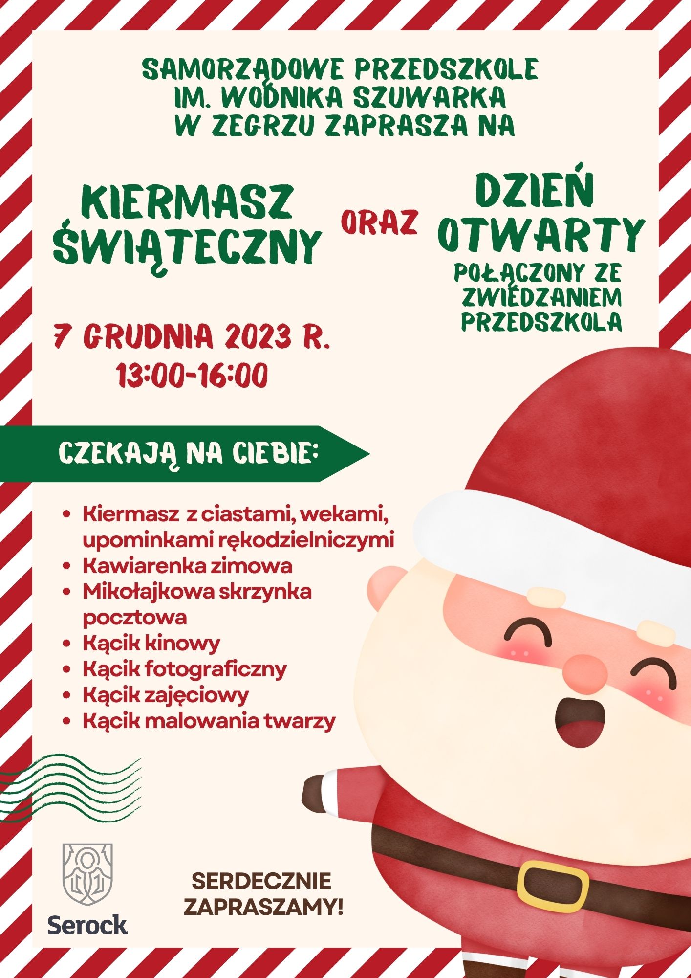 Kiermasz świąteczny w Przedszkolu Samorządowym w Zegrzu