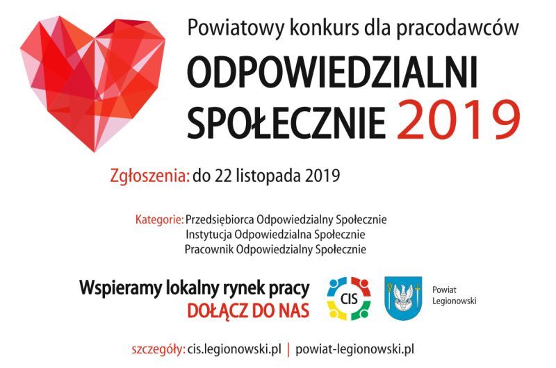 "Odpowiedzialni Społecznie 2019" - konkurs dla pracodawców,firm i instytucji