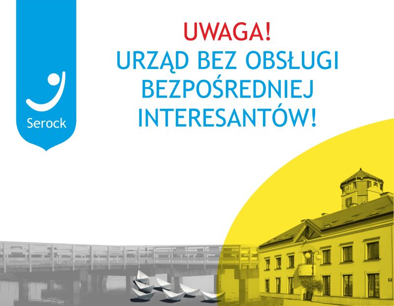 Uwaga! Od 18 marca urząd nie będzie obsługiwał interesantów w kontakcie bezpośrednim