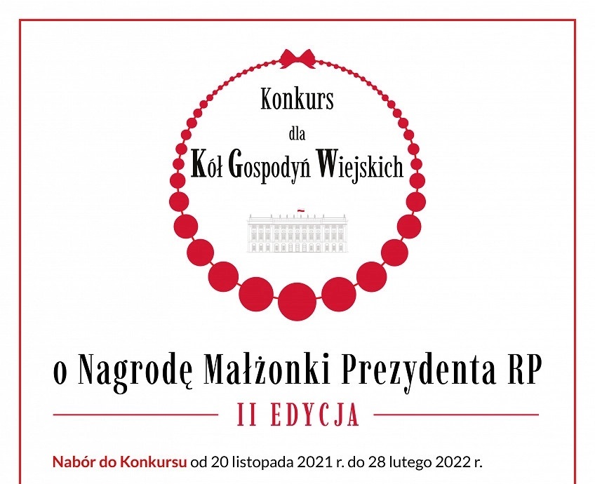 Konkurs dla Kół Gospodyń Wiejskich o Nagrodę Małżonki Prezydenta RP