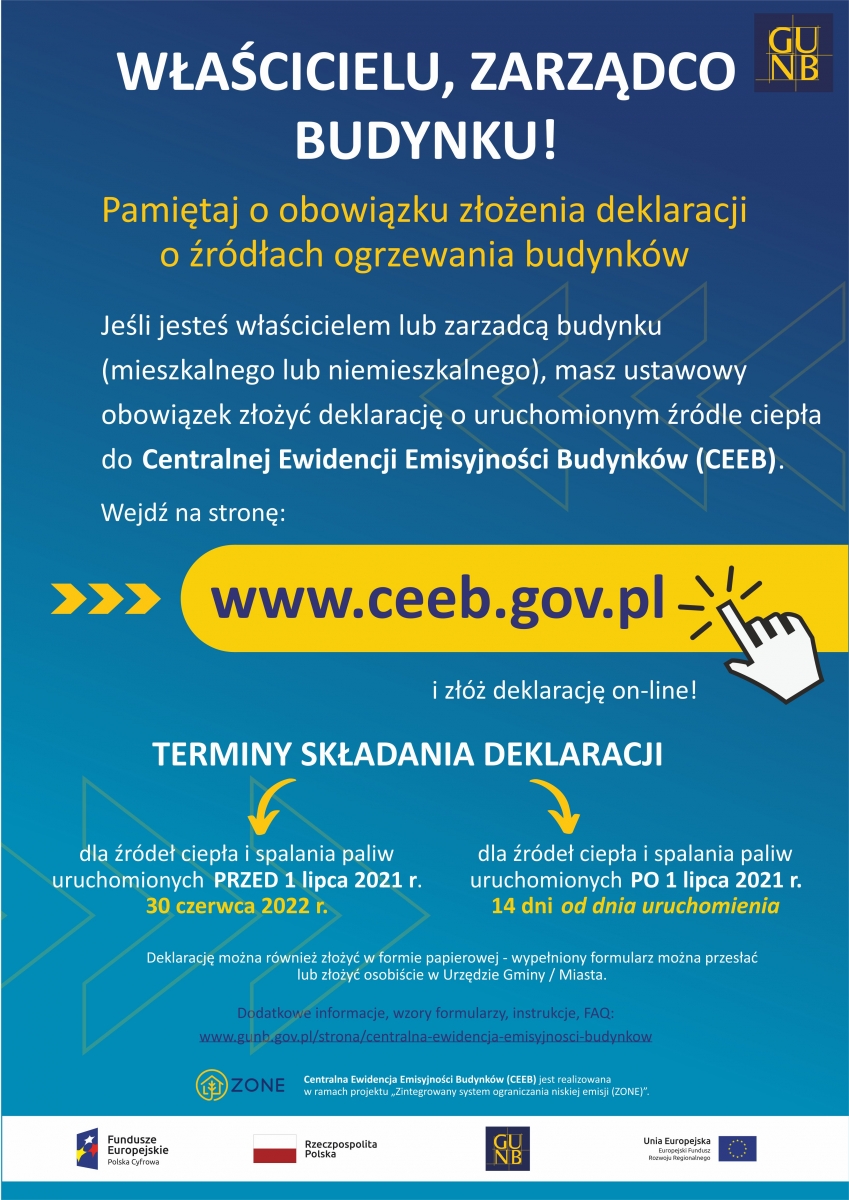 Uwaga! Pamiętaj o złożeniu deklaracji do CEEB, aby uniknąć kary!