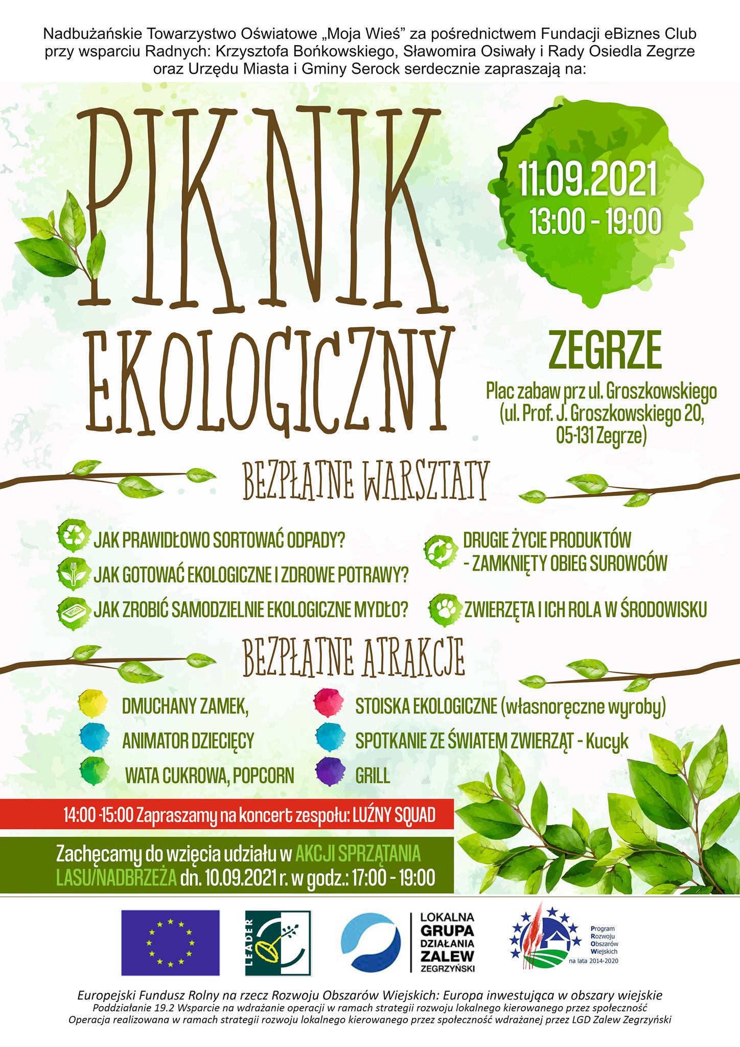 Piknik ekologiczny w Zegrzu