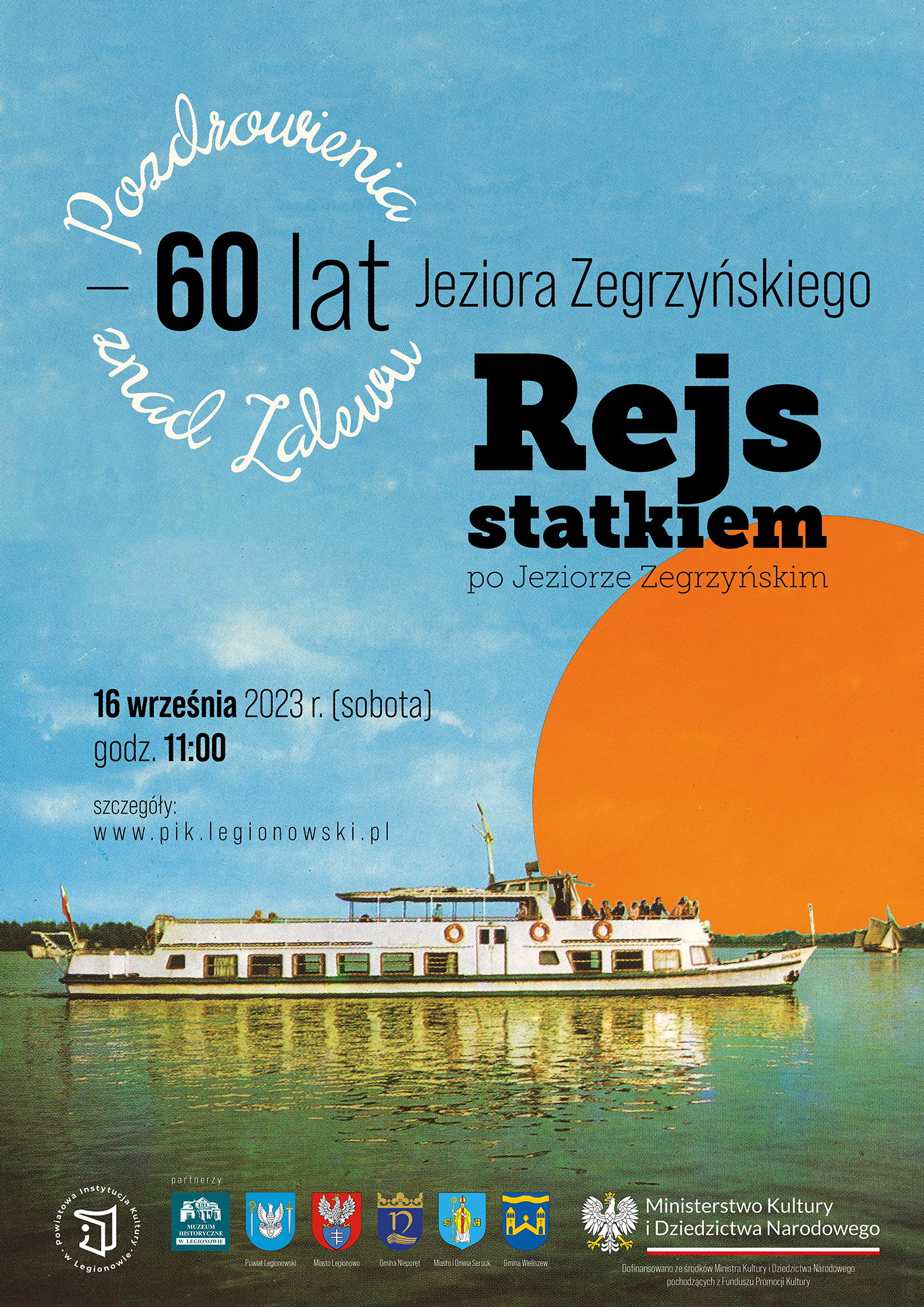 Rejs statkiem po Jeziorze Zegrzyńskim 