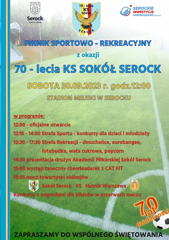 Piknik sportowo-rekreacyjny z okazji 70-lecia KS Sokół Serock