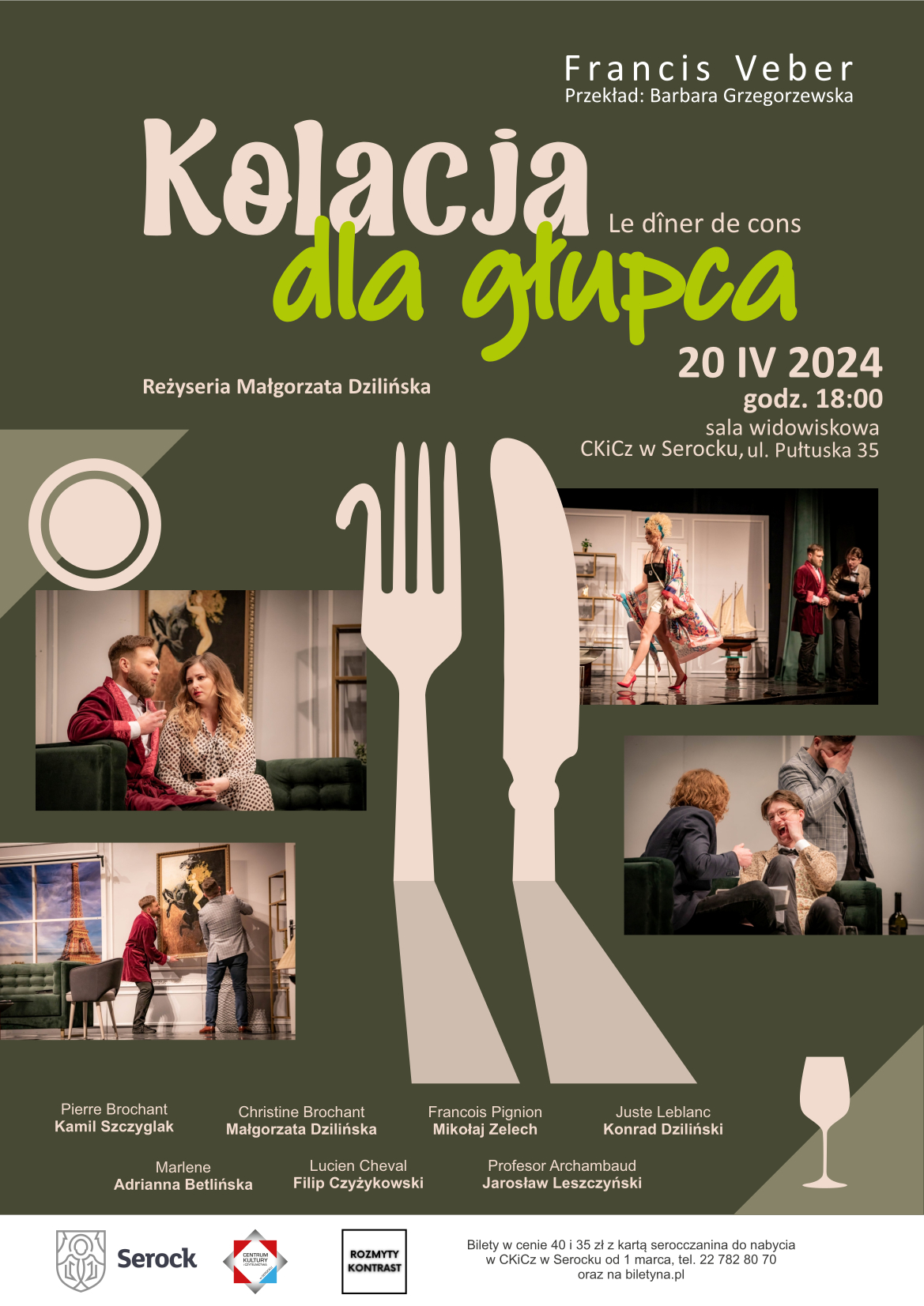 Spektakl teatralny pt. "Kolacja dla głupca"