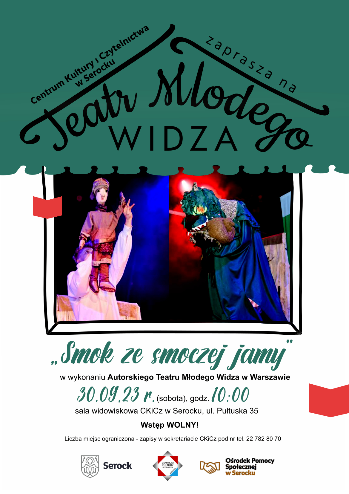 Teatr Młodego Widza spektaktl pt. "Smok ze smoczej jamy"