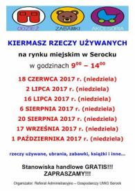 Zapraszamy na kiermasz rzeczy używanych