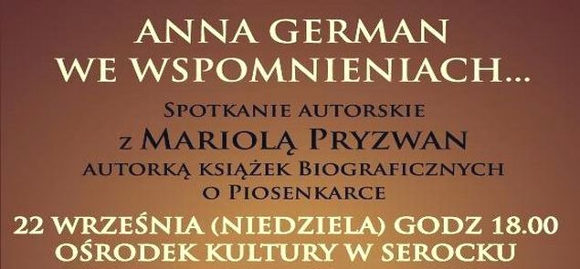 Zapraszamy na spotkanie o Annie German