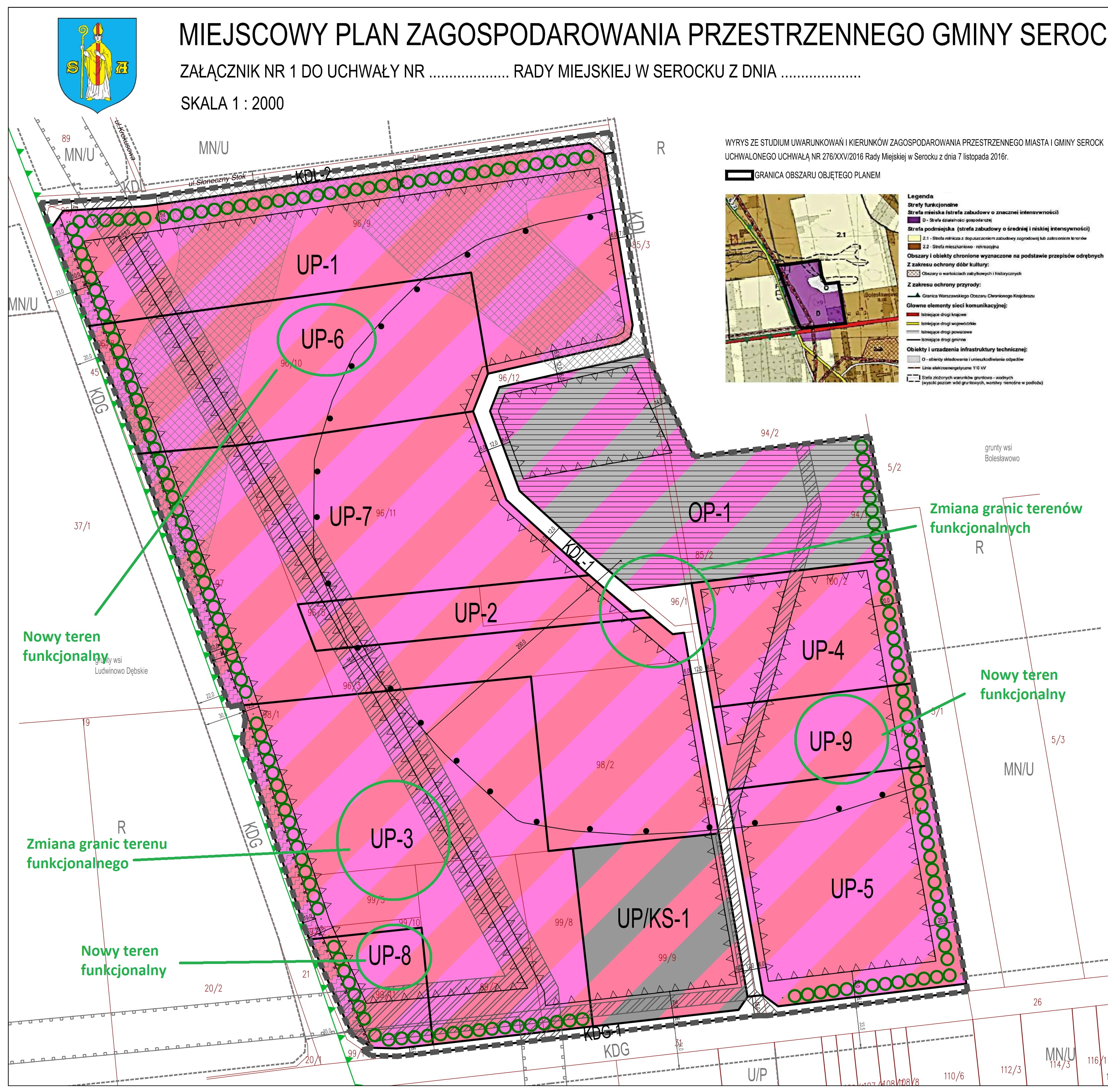 Zmiana mpzp gminy Serock, Sekcja B1 (strefa przemysłowa w Dębem)
