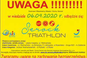 Informacje o zawodach trithlonowych w Serocku