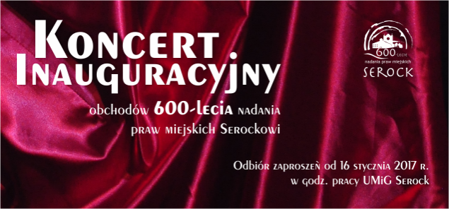 Koncert Inauguracyjny - informacje dla gości