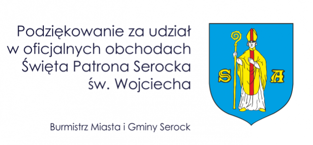 Podziękowania dla uczestników serockich uroczystości