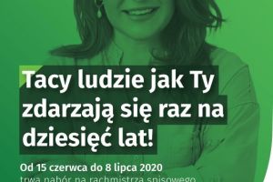 Plakat informujący o naborze kamndydatów na rachmistrzów