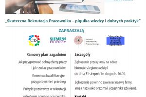 Informacje dotyczące szkolenia pracodawców