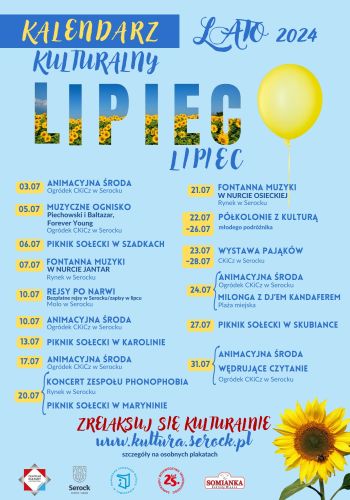 Kalendarz kulturalny - Lipiec 